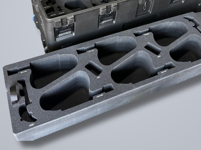 Custom Foam inserts to protective defense and aerospace sensitive equipment